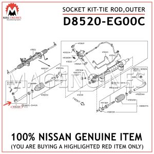 D8520-EG00C NISSAN GENUINE SOCKET KIT-TIE ROD,OUTER D8520EG00C