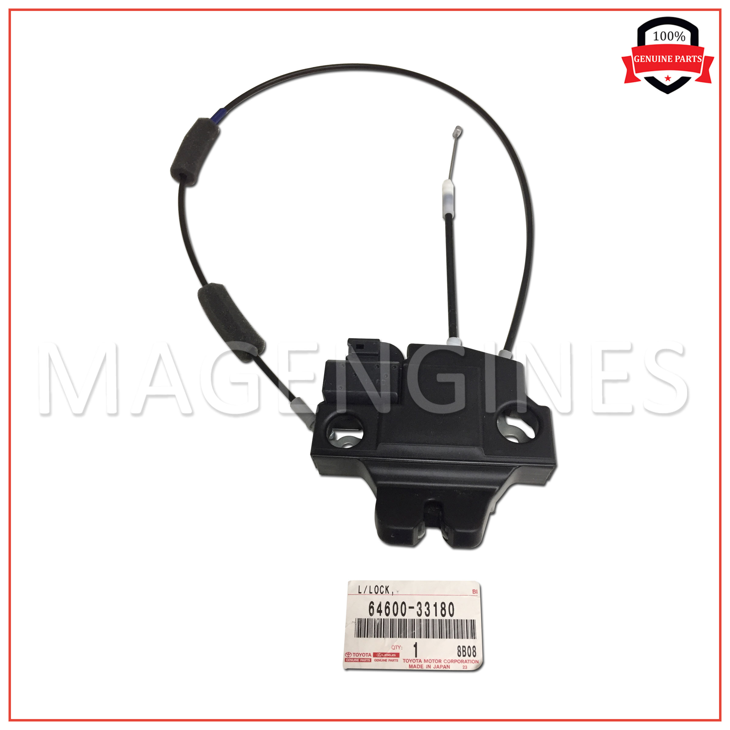 Genuine Toyota 64610-52100 Luggage Compartment Lock Assembly 