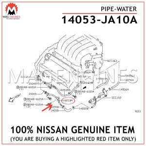 14053-JA10A NISSAN GENUINE PIPE-WATER