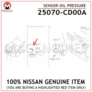 25070-CD00A NISSAN GENUINE SENSOR-OIL PRESSURE