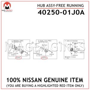 40250-01J0A NISSAN GENUINE HUB ASSY-FREE RUNNING