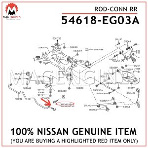 54618-EG03A NISSAN GENUINE ROD-CONN REAR