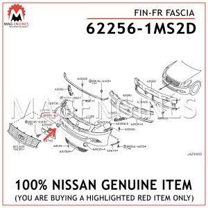 62256-1MS2D NISSAN GENUINE FIN-FR FASCIA