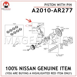 A2010-AR277 NISSAN GENUINE PISTON WITH PIN