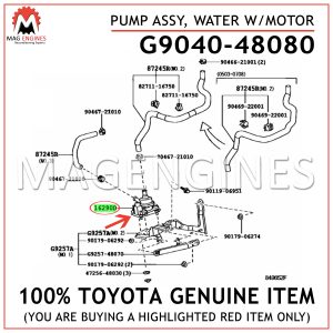 G9040-48080 TOYOTA GENUINE PUMP ASSY, WATER WMOTOR G904048080.12