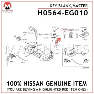 H0564-EG010 NISSAN GENUINE KEY-BLANK, MASTER