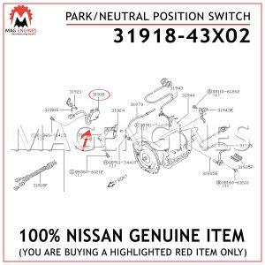 31918-43X02 NISSAN GENUINE PARK/NEUTRAL POSITION SWITCH 3191843X02