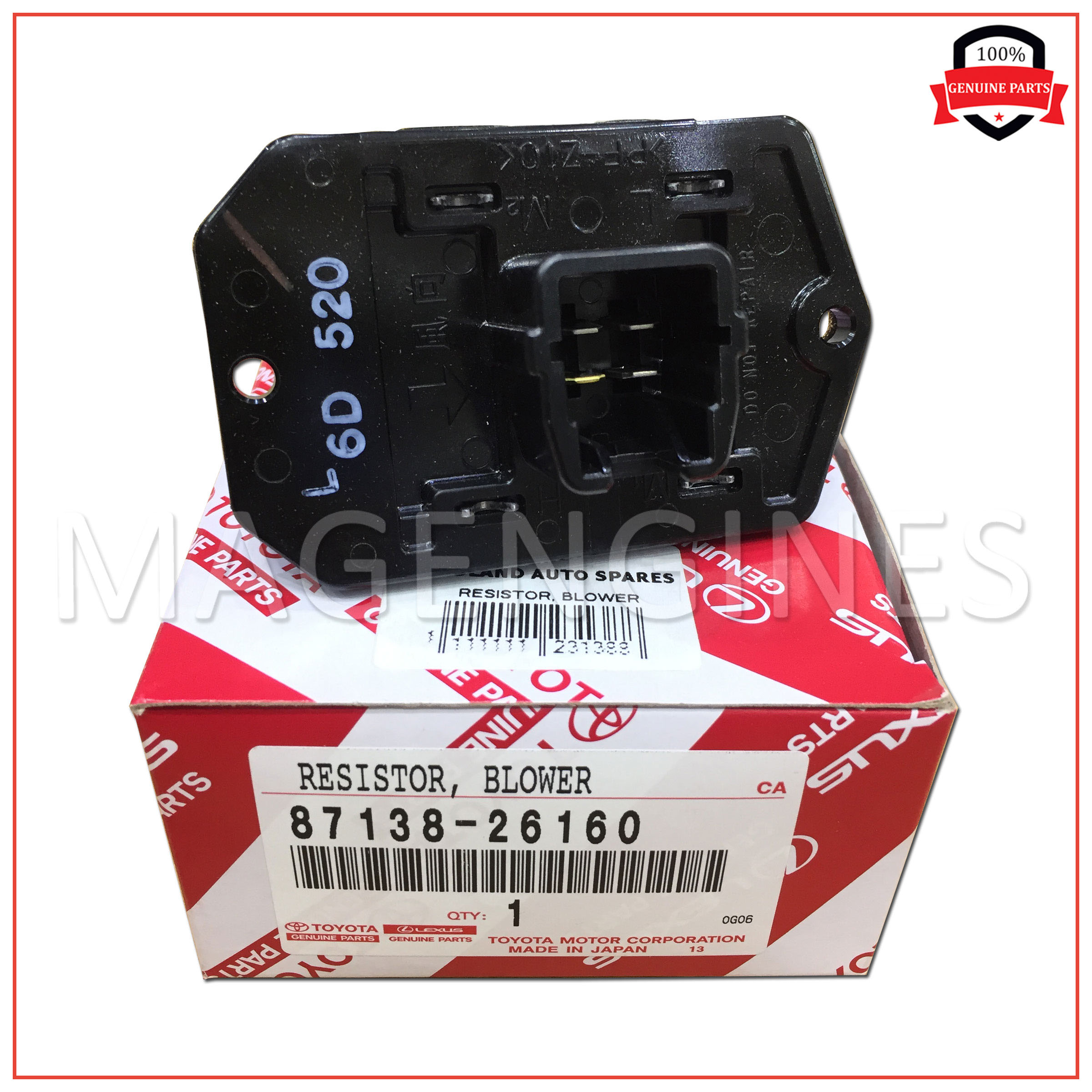 For Scion tC xB Toyota Corolla RAV4 Blower Motor Resistor Genuine 87138-26160