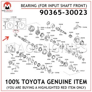 90365-30023 TOYOTA GENUINE BEARING (FOR INPUT SHAFT FRONT) 9036530023