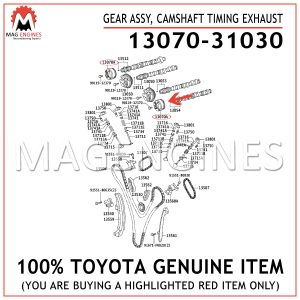 13070-31030 TOYOTA GENUINE GEAR ASSY, CAMSHAFT TIMING EXHAUST 1307031030