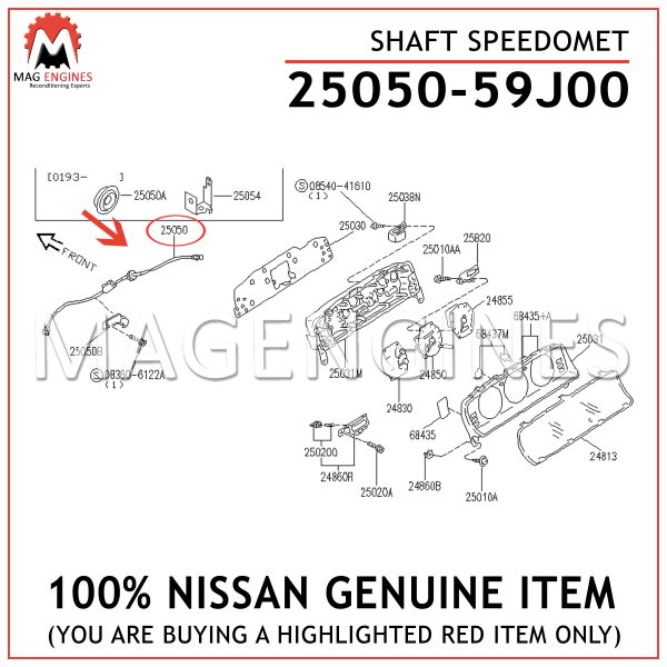 25050-59J00 NISSAN GENUINE SHAFT SPEEDOMET 2505059J00 