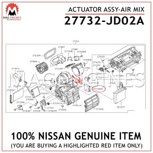 27732-JD02A NISSAN GENUINE ACTUATOR ASSY-AIR MIX 27732JD02A