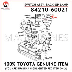 84210-60021 GENUINE TOYOTA SWITCH ASSY, BACK-UP LAMP 8421060021