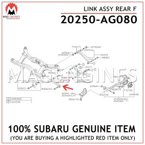 20250-AG080 SUBARU GENUINE LINK ASSY REAR F 20250AG080