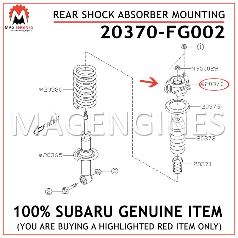 SBSS-G12R Genuine Febest Rear Shock Absorber Support 20370-FG002