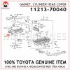 11213-70040 TOYOTA GENUINE GASKET, CYLINDER HEAD COVER 1121370040