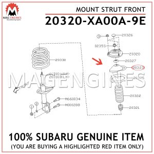 20320-XA00A-9E SUBARU GENUINE MOUNT STRUT FRONT 20320XA00A9E