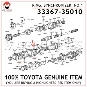 SYNCHRONIZER 3336714010 Genuine Toyota RING FOR TRANSFER FRONT DRIVE CLUTCH 