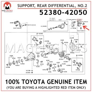 52380-42050 TOYOTA GENUINE SUPPORT, REAR DIFFERENTIAL, NO.2 5238042050
