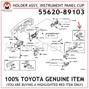 55620-89103 TOYOTA GENUINE HOLDER ASSY, INSTRUMENT PANEL CUP 5562089103