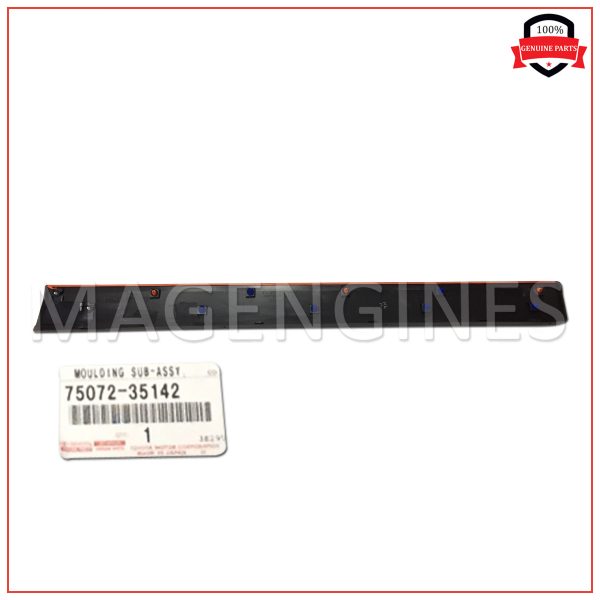 75072-35142 TOYOTA GENUINE MOULDING SUB-ASSY, FRONT DOOR, OUTSIDE LH 7507235142