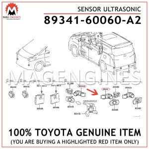 8934133220C4 Genuine Toyota SENSOR  ULTRASONIC 89341-33220-C4
