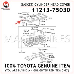 11213-75030 TOYOTA GENUINE GASKET, CYLINDER HEAD COVER 1121375030