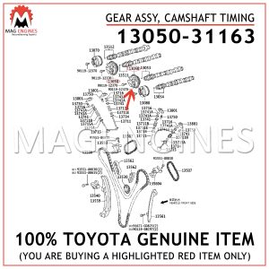 13050-31163 TOYOTA GENUINE GEAR ASSY, CAMSHAFT TIMING 1305031163