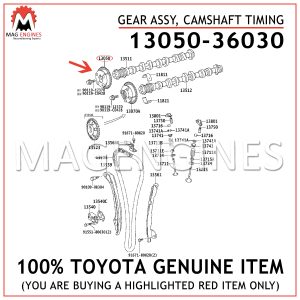 13050-36030 TOYOTA GENUINE GEAR ASSY, CAMSHAFT TIMING 1305036030