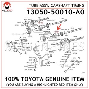 13050-50010-A0 TOYOTA GENUINE TUBE ASSY, CAMSHAFT TIMING 1305050010A0