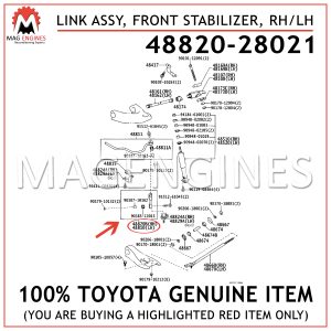 48820-28021 TOYOTA GENUINE LINK ASSY, FRONT STABILIZER, RHLH 4882028021