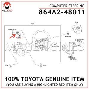 864A2-48011 TOYOTA GENUINE COMPUTER STEERING 864A248011