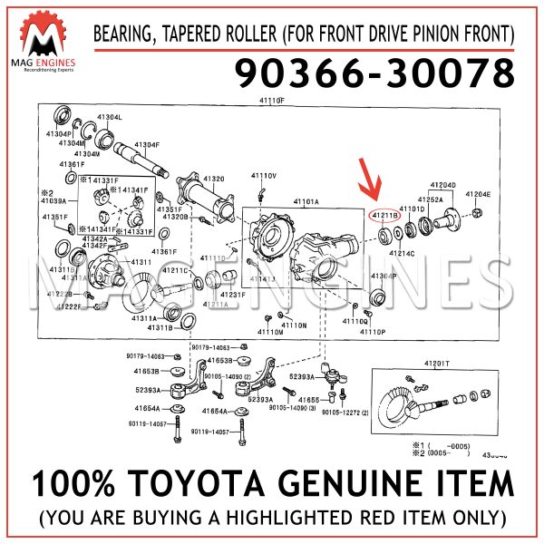 90366-30078 TOYOTA GENUINE BEARING, TAPERED ROLLER (FOR FRONT DRIVE PINION FRONT) 903663007890366-30078 TOYOTA GENUINE BEARING, TAPERED ROLLER (FOR FRONT DRIVE PINION FRONT) 9036630078