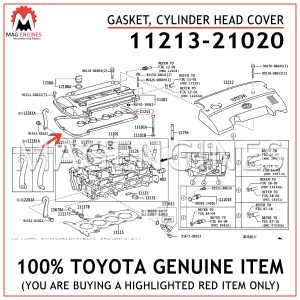 11213-21020 TOYOTA GENUINE GASKET, CYLINDER HEAD COVER 1121321020