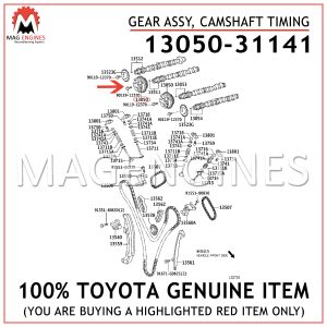 13050-31141 TOYOTA GENUINE GEAR ASSY, CAMSHAFT TIMING 1305031141