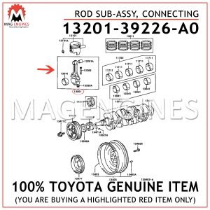 13201-39226-A0 TOYOTA GENUINE ROD SUB-ASSY, CONNECTING 1320139226A0
