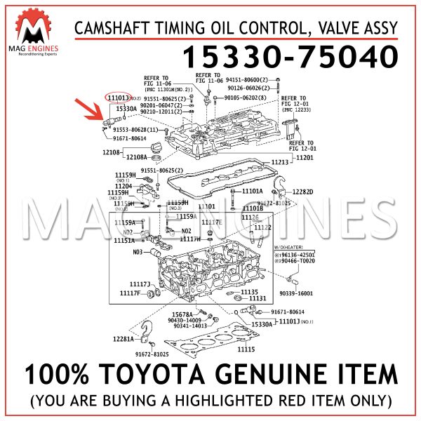 15330-75040 TOYOTA GENUINE CAMSHAFT TIMING OIL CONTROL, VALVE ASSY 1533075040