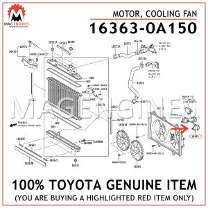 16363-0A150 TOYOTA GENUINE MOTOR, COOLING 16363-0A150 TOYOTA GENUINE MOTOR, COOLING FAN 163630A150FAN 163630A150