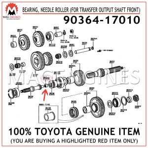 90364-17010 TOYOTA GENUINE BEARING, NEEDLE ROLLER (FOR TRANSFER OUTPUT SHAFT FRONT) 9036417010