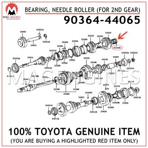 90364-44065 TOYOTA GENUINE BEARING, NEEDLE ROLLER (FOR 2ND GEAR) 9036444065