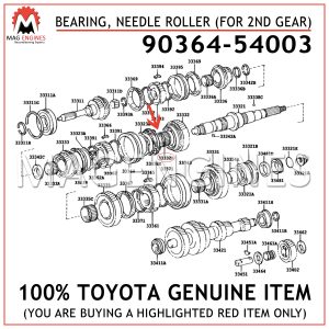 90364-54003 TOYOTA GENUINE BEARING, NEEDLE ROLLER (FOR 2ND GEAR) 9036454003