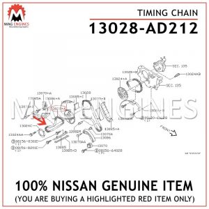 13028-AD212 NISSAN GENUINE TIMING CHAIN YD22 YD25 D22/D40 2.2 & 2.5 LTR