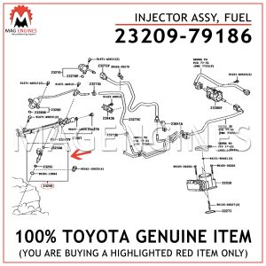 23209-79186 TOYOTA GENUINE INJECTOR ASSY, FUEL 2320979186