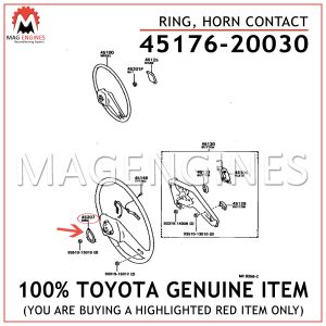 45176-20030 TOYOTA GENUINE RING, HORN CONTACT 4517620030