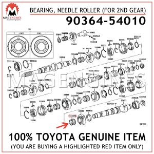 90364-54010 TOYOTA GENUINE BEARING, NEEDLE ROLLER (FOR 2ND GEAR) 9036454010