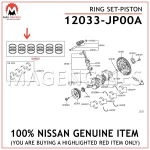 12033-JP00A NISSAN GENUINE RING SET-PISTON 12033JP00A