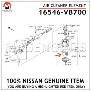 16546-VB700 NISSAN GENUINE AIR CLEANER ELEMENT 16546VB700