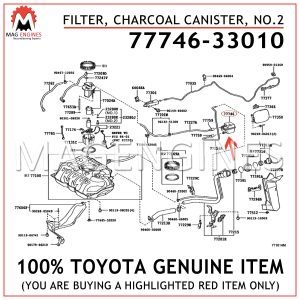 77746-33010 TOYOTA GENUINE FILTER, CHARCOAL CANISTER, NO.2 7774633010