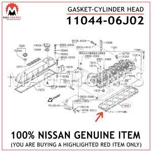 11044-06J02 NISSAN GENUINE GASKET-CYLINDER HEAD 1104406J02