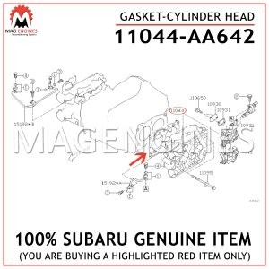 11044-AA642 SUBARU GENUINE GASKET-CYLINDER HEAD 11044AA642